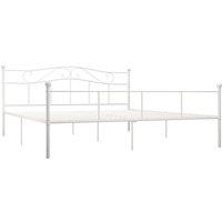 Berkfield Home Bed Frame White Metal 180x200 cm Super King