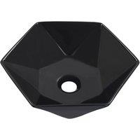 Berkfield Home Wash Basin 41x36.5x12 cm Ceramic Black