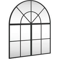 Berkfield Home Wall Mirror Black 60x70 cm Arch Iron