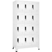 Berkfield Home Locker Cabinet White 90x45x180 cm Steel | Size: 90 x 45 x 180 cm