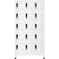 Berkfield Home Locker Cabinet White 90x40x180 cm Steel | Size: 90 x 40 x 180 cm