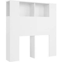 Berkfield Home Headboard Cabinet White 100x18.5x104.5 cm