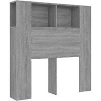 Berkfield Home Headboard Cabinet Grey Sonoma 100x18.5x104.5 cm