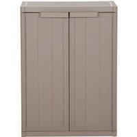 Berkfield Home Garden Storage Cabinet Brown 65x45x88 cm PP Wood Look | Size: 65 x 45 x 88 cm