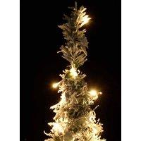 Berkfield Home Beautiful Artificial Christmas Tree Pop-up Flocked Snow 100 LEDs in White