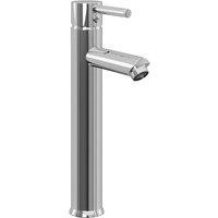 Berkfield Home Durable Bathroom Sink with Tap & Push Drain Gold Tempered Glass