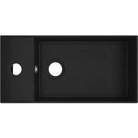 Berkfield Home Full Bathroom Sink with Overflow Ceramic Matt Black
