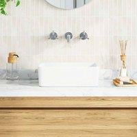 Berkfield Home Charming Wash Basin 40x30x13 cm Ceramic White | Size: 40 x 30 x 13 cm