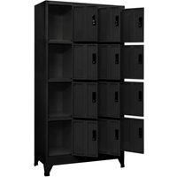 Berkfield Home Locker Cabinet Black 90x45x180 cm Steel | Size: 90 x 45 x 180 cm