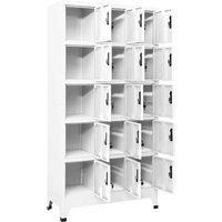 Berkfield Home Locker Cabinet White 90x40x180 cm Steel | Size: 90 x 40 x 180 cm