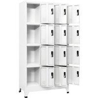 Berkfield Home Locker Cabinet White 90x45x180 cm Steel | Size: 90 x 45 x 180 cm