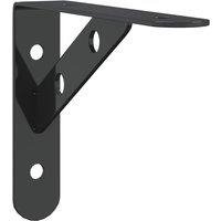 Berkfield Home Shelf Brackets 4 pcs 15x2.5x11.5 cm Black Stainless Steel