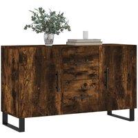 Berkfield Home Sideboard Smoked Oak 100x36x60 cm Engineered Wood in Brown | Size: 100 x 36 x 60 cm