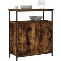 Berkfield Home Sideboard Smoked Oak 70x30x80 cm Engineered Wood in Brown | Size: 70 x 30 x 80 cm
