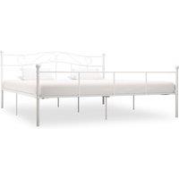 Berkfield Home Bed Frame White Metal 180x200 cm Super King