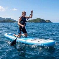CASART 11FT Inflatable Stand Up Paddle Board Stable SUP w/Paddle Pump & Leash in Blue