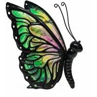 Bright Zeal Bright Solar Butterfly Outdoor Lights Warm LED HandPainted Glass Decor