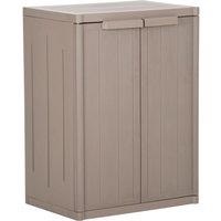 Berkfield Home Garden Storage Cabinet Brown 65x45x88 cm PP Wood Look | Size: 65 x 45 x 88 cm