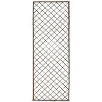 Nordara Pack of 2 Natural Willow Garden Trellis Panel Rustic Wall Fence in Dark Brown | Size: 100 cm x 15 cm