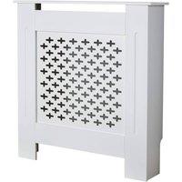 Nordara White Modern MDF Wooden Small Radiator Cover Home Decor | Size: 100 cm x 100 cm