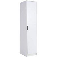 Nordara White Single Door Space Saving Wardrobe Home Bedroom Clothes Storage | Size: 120 cm x 90 cm