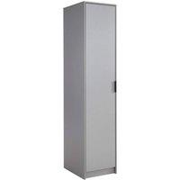 Nordara Grey Single Door Space Saving Wardrobe Home Bedroom Clothes Storage | Size: 130 cm x 35 cm