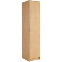 Nordara Brown Single Door Space Saving Wardrobe Home Bedroom Clothes Storage | Size: 130 cm x 45 cm