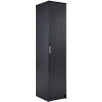 Nordara Black Single Door Space Saving Wardrobe Home Bedroom Clothes Storage | Size: 100 cm x 100 cm