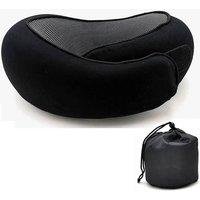 Nordara Black U Shaped Memory Foam Travel Pillow for Car Plane