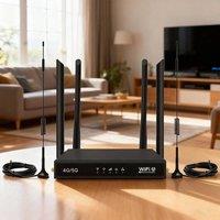 Ventryn 4G/5G Wireless Router Unlocked WIFI6 SIM Card Slot Outdoor Antenna in Black