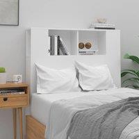 Berkfield Home Headboard Cabinet White 100x18.5x104.5 cm