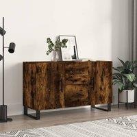 Berkfield Home Sideboard Smoked Oak 100x36x60 cm Engineered Wood in Brown | Size: 100 x 36 x 60 cm