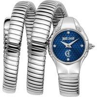 Just Cavalli Women's Snake 316L Stainless Steel Watch in Silver