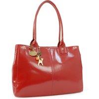 Catwalk Collection Handbags Women's Kensington Large Leather Tote Bag in Red