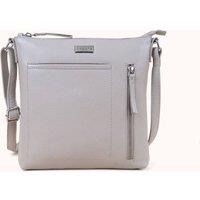 Assots London Women's 'EDITH' Pebble Grain Leather Crossbody bag in Grey