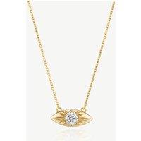 MUCHV Women's Reversible Evil Eye Necklace in 18k Gold