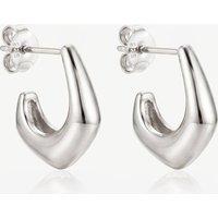 MUCHV Women's Sculpted Hoop Earrings in 18k Gold or Silver