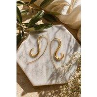 Otis Jaxon London Women's Silver Spiral Drop Hook Earrings in Gold
