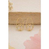 Otis Jaxon London Women's Silver Drop Sphere Earrings in Gold