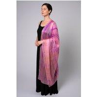 Silk and Bears Women's Rose & Coral Brushstroke Silk Scarf - Hand-Dyed Mulberry Silk Shawl Wrap, Romantic Gift | Size: 10-12