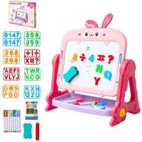 Living and Home Rabbit Double-Sided Easel for Kids in Pink