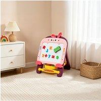 Living and Home Kids Bunny Double-Sided Easel in Pink