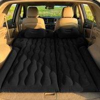 Living and Home Inflatable Car Back Seat Air Mattress with Cup & Phone Holder in Black