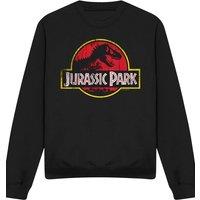 NBCU Jurassic Park Distressed Logo Sweatshirt, Black | Size: Medium