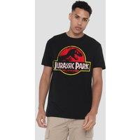 NBCU Jurassic Park Distressed Logo T-Shirt, Black | Size: 5XL