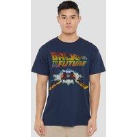 NBCU Back To The Future Delorean T-Shirt, Navy | Size: Small