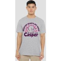 NBCU Casper Valentine'S Day Haunting Hearts T-Shirt, Athletic Heather in Light Grey | Size: 3XL