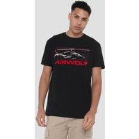 NBCU Airwolf Helicopter Grid T-Shirt, Black | Size: 3XL