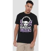 NBCU Universal Monsters The Bride Of Frankenstein Lives T-Shirt, Black | Size: 2XL