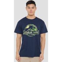 Jurassic Park Camo T-Shirt, Navy | Size: 4XL